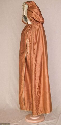 orange silk cloak 18th c
